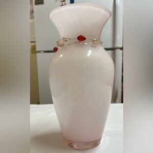 Elegant Pink Glass Vase